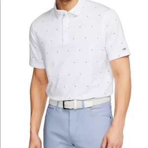 White Nike Dri-Fit Golf Polo